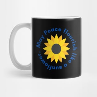 Ukraine Support No War Promote Peace sunflower Mug